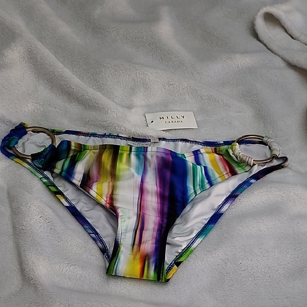 NWT Milly Cabana Multicolor Bikini Bottom